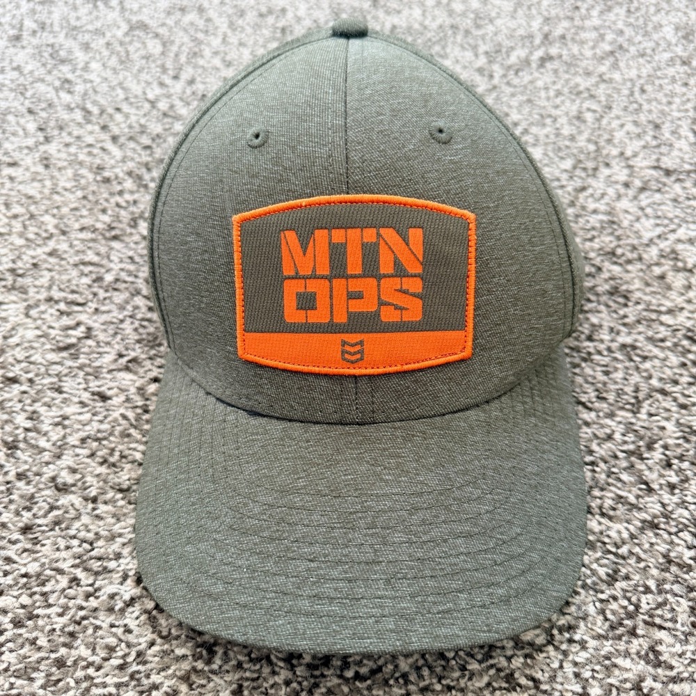 MTN OPS Hat Cap Snap Back Men's Green Orange Patch Embroidered Outdoor Hunting